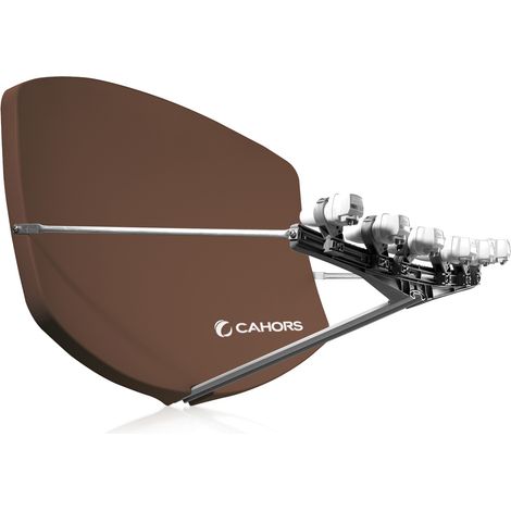 Antenne Multisatellite 4 MS - Cahors SMC BIG BISAT - 4 supports LNB, Gain 36 dB, Bandes de fréquence 10,7 – 12,75 GHz (1/2)
