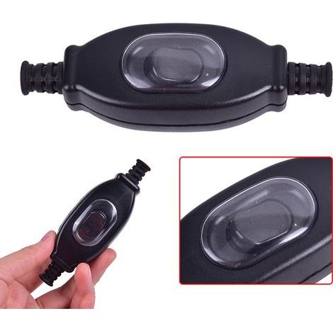 Interrupteur central étanche tactile à bascule en plastique noir, adapté au raccordement fixe d'une lampe de table extérieure ou d'une chambre à coucher, 3 A/250 V (1/5)