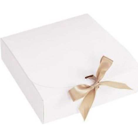 Stück Papierboxen mit Klappdeckel und Schleife, weiß, kleine Größe zum Verpacken von Süßigkeiten, Keksen und Kuchen, ideal als Geschenk.