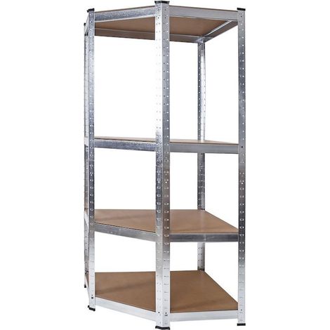 Étagère d'angle à Charge Lourde Grise : 160 X 70 X 77 cm Robuste et Polyvalente, 200 kg (1/4)