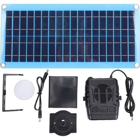 Ortviai Chauffage solaire portable 30 W pour voiture, serre ou niche à animaux – avec protection contre la surchauffe