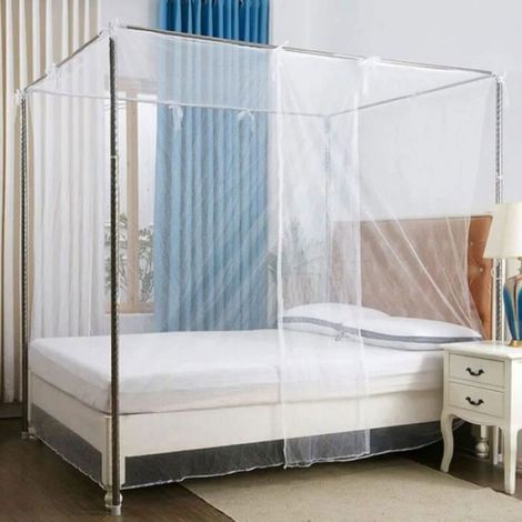 Moustiquaire - Lit Double Et Simple - 200x220x210 cm - Mailles Ultrafines - Protection Anti-Moustiques Sans Insecticide - 1 Pièce (1/4)