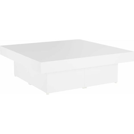 Maison Exclusive - Mesa de centro madera contrachapada blanco 90x (1/5)