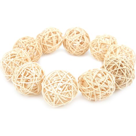 Jeffergarden Sepak Takraw – jouet en rotin de couleur naturelle, jouet à mcher pour petits animaux, sr et inoffensif, pour perroquet, 5 cm (1/5)