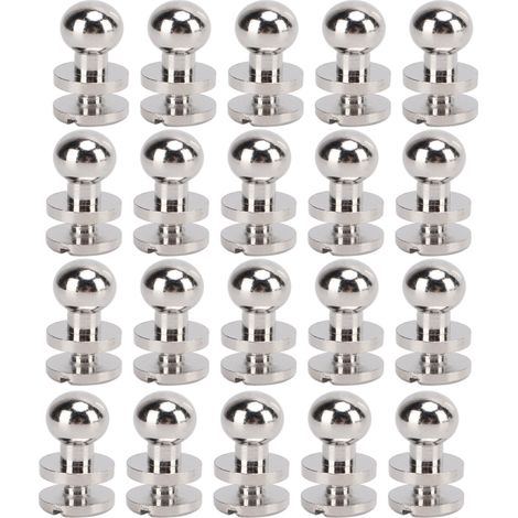20 rivets en laiton argenté 7x6mm pour ceintures et sacs à main - Résistance à l'abrasion, accessoires DIY (1/5)