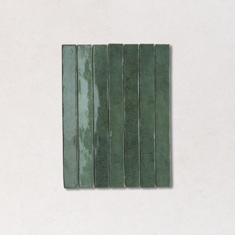 Carrelage Effet Zellige Vert Émeraude SAVOIR FAIRE Emerald 4,8x45cm (1/3)