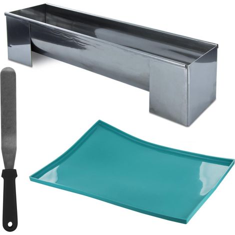 Coffret moule à bûche 30 cm – Plaque à génoise silicone 27x37 cm – Spatule de glaçage – Accessoires pâtisserie professionnels – Lily Cook (1/5)