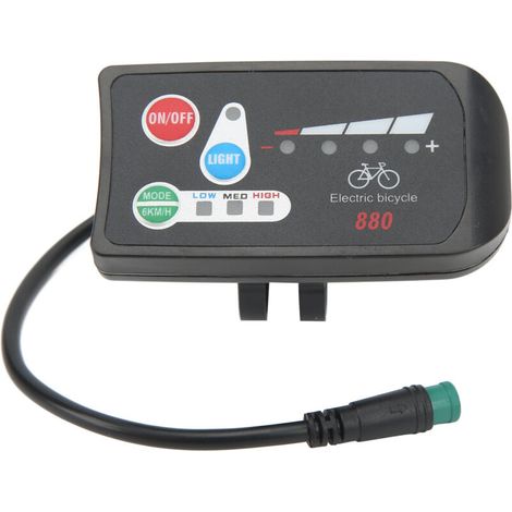 Compteur d'affichage à LED léger d'ABS d'affichage de bicyclette électrique avec le connecteur imperméable pour la Modification 36V (1/5)