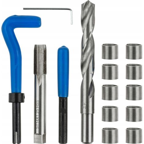 Kit di riparazione per filetto M14x1.25 per la riparazione di filetti rotti con 10 molle (1/3)