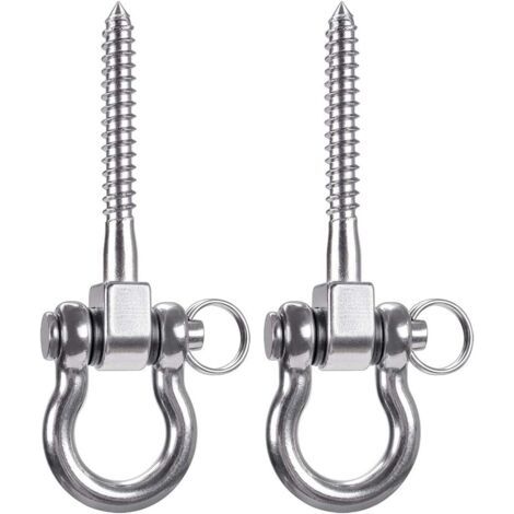 2 Pièces 900KG Capacité 304 Acier Inoxydable Crochet De Plafond, Suspension Trainer Kit de Suspension pour Chaise accrochante, Lampe accrochante, hamac, Sac de Boxe, entraîneur de Bride (1/5)