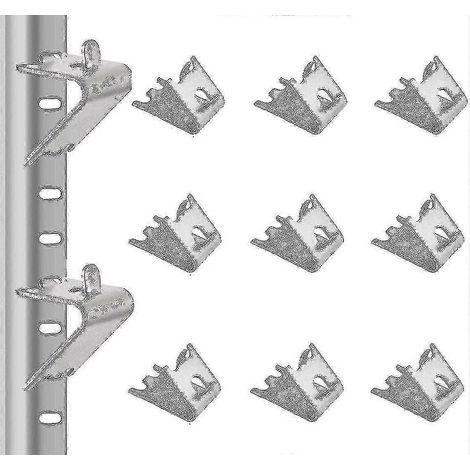 Lot de 12 clips de fixation pour étagères de congélateur, en acier inoxydable, pour réfrigérateur commercial. Supports d'étagères de congélateur de 1,5 mm d'épaisseur, couleur argent. (1/5)