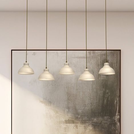 Suspension Luminex Sven crème/noir 125cm 5 lumières E27 (1/2)