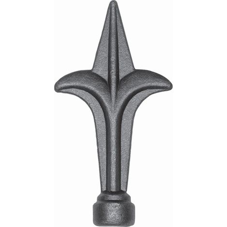 Pointe de lance H135xL72mm - Compatible avec tube de Ø27mm - Fer forgé - À souder - DECO FER FORGE