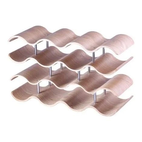 Casier à Bouteilles Gamme Empilable Bouteilles Vin en Bambou Porte Bouteilles pour Maison Cuisine Bar (1/4)