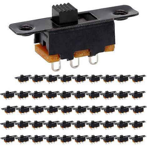 Schiebeschalter für die Frontplattenmontage, 3 Lötstifte, Ein/Aus, 2 Positionen, 50er-Packung (1/5)