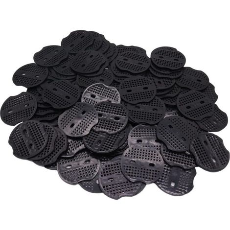 Rondelle - Pour Piquets de Fixation - En Plastique Résistant - Pour Bâches Jardin Tentes Serres - 100 Pièces (1/4)