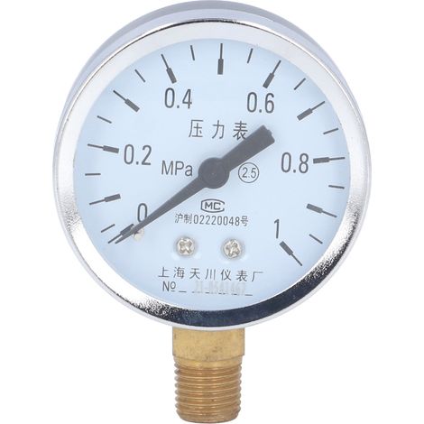 Manomètre 1/4 NPT haute précision, cadran transparent, boîtier en fer, pour la mesure de la pression de l'eau du robinet dans l'industrie pétrochimique (1/5)