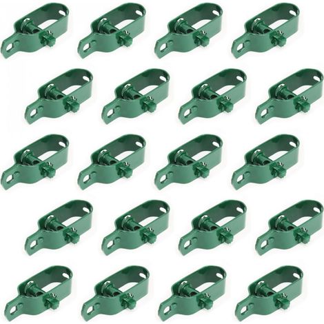 Lot de 20 tendeurs en acier galvanisé plastifié N°2 pour fil de grillage ou autre - Vert - Linxor (1/4)