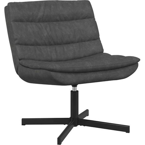 Chaise pivotante Noir 63 x 75 x 76 cm PU antique CFW131861 (1/5)