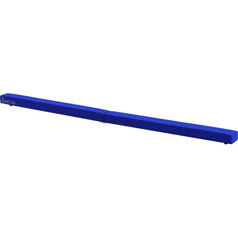 Trave appendiabiti pieghevole e antiscivolo con rivestimento in pelle, realizzata in legno robusto, 210 x 10 x 6,5 cm, blu