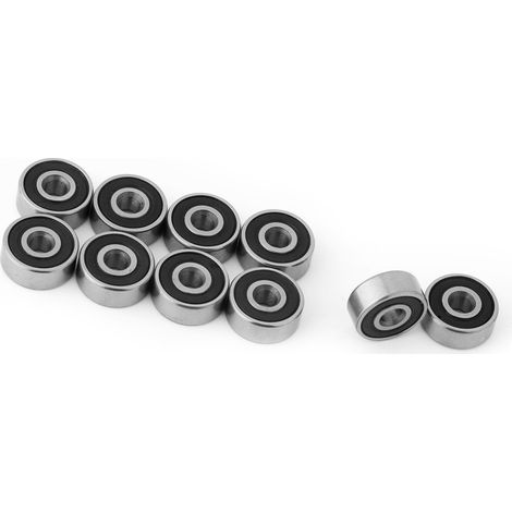 Lot de 10 roulements 623-2RS avec capuchons adhésifs double face noirs (3 x 10 x 4 mm) - Spécifications (1/5)
