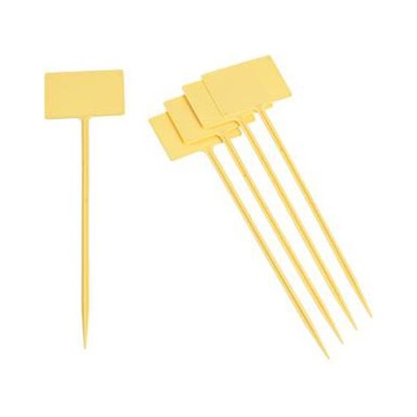 Lot de 5 étiquettes à piquer - 5,5x8,5cm - H 34cm - Jaune - Nature (1/7)