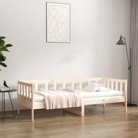 Sofá cama sin colchón madera maciza de pino 80x200 cm (1/5)