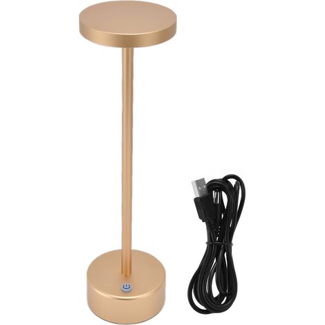 LED-Schreibtischlampe [Aluminium 557 g/295 mm], USB-aufladbar, Touch-Bedienung, 2 Helligkeitsstufen, sanftes Licht, für Wohnzimmer, Büro und Zuhause