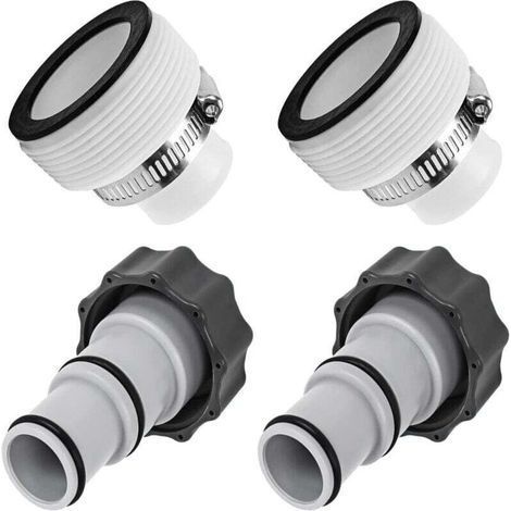 Pool Hose Adapter, 2 Replacement Pool Adapters, Hose Adapter for Intex Pump, Fitting for 32mm and 1.5" 1.25" Pool Hose (1/4)