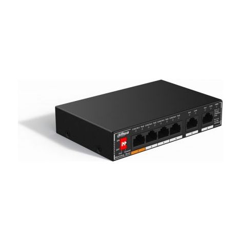 Dahua  Switch Gigabit PoE non gestito a 6 porte con 4 porte PoE - SG1006P