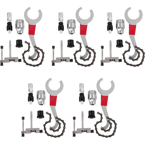 5X Coupe-Chaine/Enlevement de Chaine/Demontage de Support/Demontage de Roue Libre/Demontage de Manivelle de Bicyclette de Montagne (1/5)