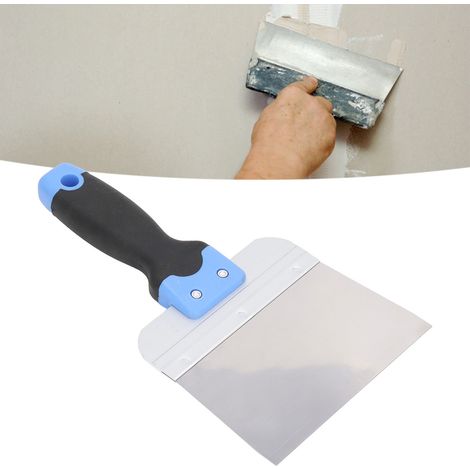 Extra großer Spachtel aus dickem Edelstahl mit einem 15 cm (6 Zoll) langen, rutschfesten Gummigriff (1/5)
