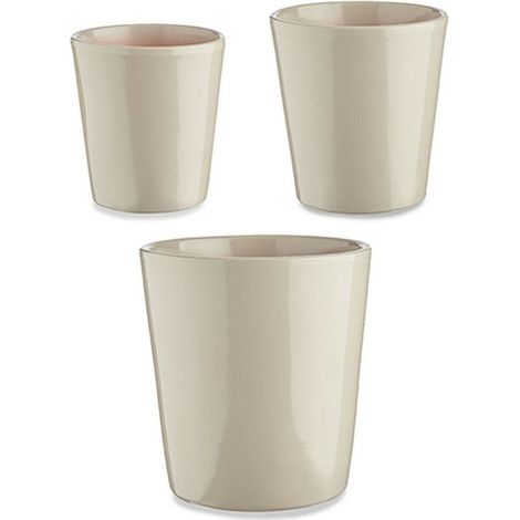 Ibergarden Set de Pots Ø 14 cm Ø 22 cm Ø 17 cm Ø 17 cm Conique 3 Pièces Gris (1/2)