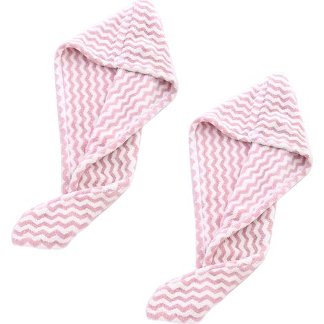 Serviette Cheveux Microfibre - Séchage Rapide Anti-Frisottis - Pour Femme Et Homme - Lot De 2 (1/5)