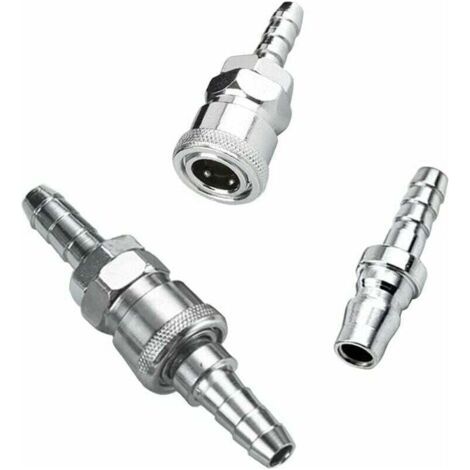 Raccord rapide pneumatique 2 paires – 2 raccords mâles PH20 et 2 femelles SH20 – Fer nickelé résistant à la corrosion – Connexion rapide (1/3)