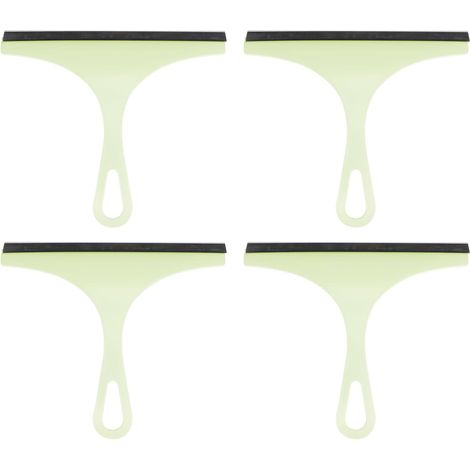 Set mit 4 Duschabziehern, 23 cm lang, Wasserabzieher, Haushaltsspiegelabzieher mit Loch zur Reinigung von Windschutzscheiben, Fenstern und Glastüren, grün
