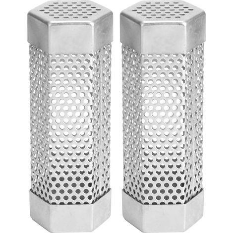 Tube à fumoir à pellets (lot de 2), tube à fumage en acier inoxydable de 6 pouces, tube à fumage à chaud/froid pour tout barbecue ou fumoir électrique, à gaz ou à charbon (hexagonal) (1/5)