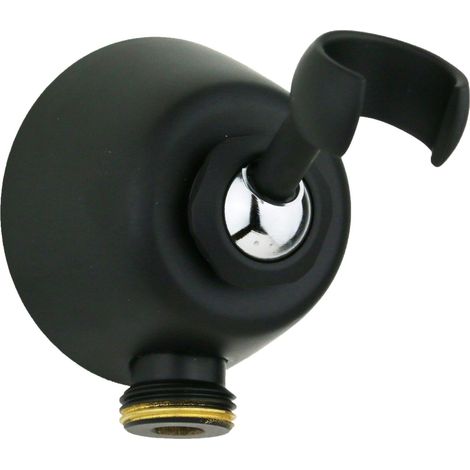 Presa acqua con supporto doccia in ottone finitura nero opaco Sphera Nero opaco