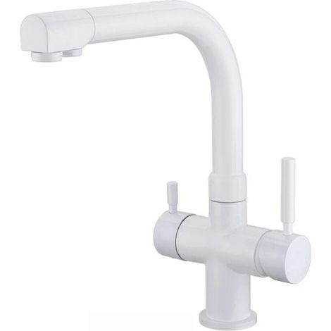 Rubinetto da cucina Shurity 380 3 vie 3/8” Bianco (1/3)