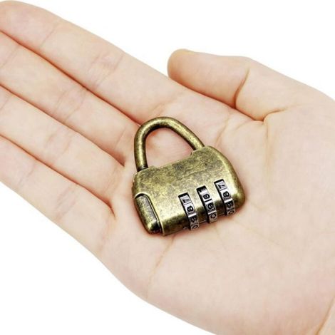 Cadenas À Code - Combinaison 3 Chiffres - Anse Acier 4 Mm - Pour Valises Et Casiers - Lot De 6 (1/4)