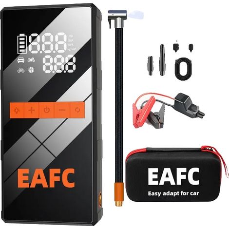 Démarreur de voiture, Pompe à air, Batterie externe portable, Intelligent avec BOÎTE (1/2)