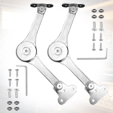 2 pcs charnières de support de couvercle,charniere porte de placard cuisine coulissante avec amortisseur,75/90/110 degrés,pour armoires, penderies et bibliothèques (1/4)