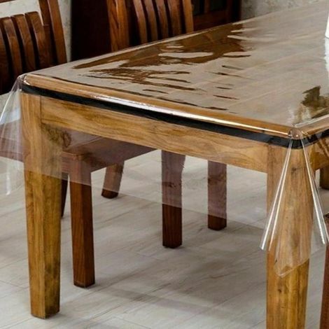 PVC Vinyl Tablecloth Protector in 40 cm Width – (Transparent 0.25 mm, 80 cm Length)