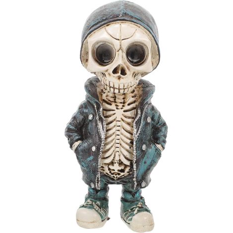Skelett Figur Totenkopf Statue aus Harz realistische