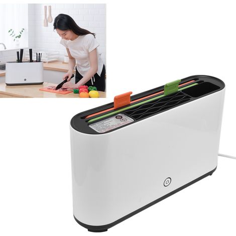 Stérilisateur de couteaux, étagère de rangement de cuisine multifonctionnelle, stérilisateur de baguettes, planche à découper et support de séchage et de stérilisation à chaud pour planche à découper (1/5)