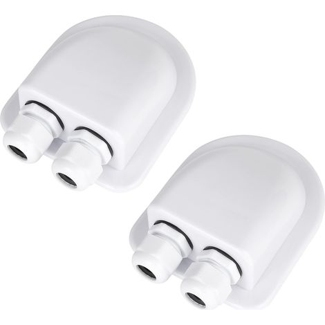 Prensaestopas de techo ABS impermeables, paquete de 2, para autocaravanas, caravanas y barcos (blanco) (1/5)
