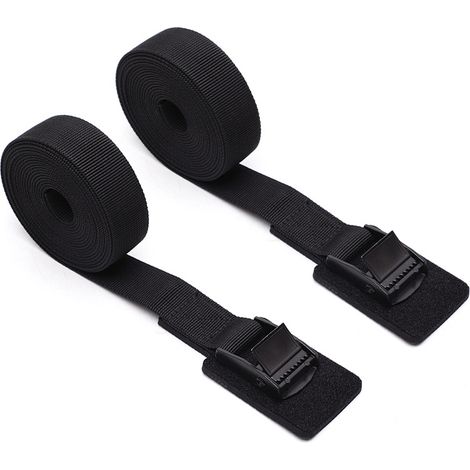 Sollbry Paquete de 2 correas de amarre resistentes con almohadilla protectora gruesa, correas de amarre para kayak, correas de carga, correas con hebilla de leva ajustable, 25 mm x 6 m (1/5)