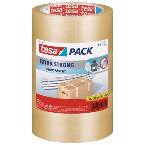 Ruban tesa Pack Extra Strong Transparent - 3x66m