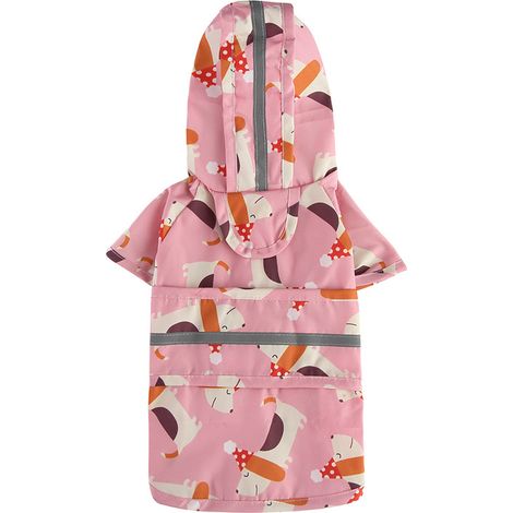 Imperméable pour chien avec cape transparente, adapté aux chiens de petite et moyenne taille. (1/5)
