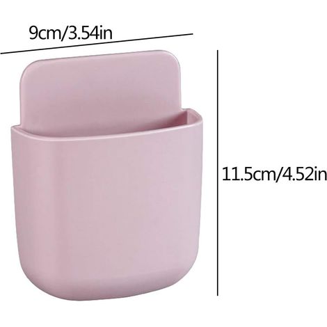 3 Pieces Rangement Telecommande TV, Support de Telecommande Mural, Boîte d'Organisateur, Boîte de Rangement pour Télécommande, pour la maison, le bureau, le téléphone portable,Rose